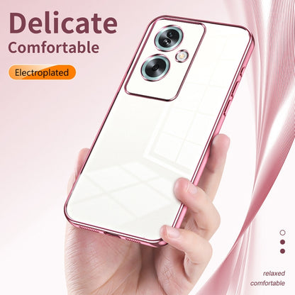 For OPPO A79 5G / A2 Transparent Plating Fine Hole Phone Case(Gold) - OPPO Cases by buy2fix | Online Shopping UK | buy2fix