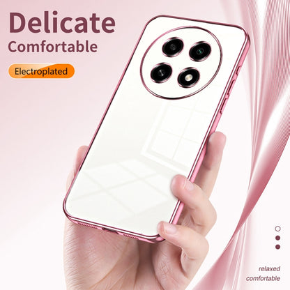 For OPPO A2 Pro Transparent Plating Fine Hole Phone Case(Purple) - A2 Pro Cases by buy2fix | Online Shopping UK | buy2fix