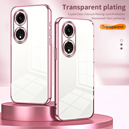 For OPPO A1 Pro Transparent Plating Fine Hole Phone Case(Black) - OPPO Cases by buy2fix | Online Shopping UK | buy2fix