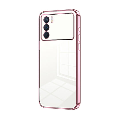For OPPO K9 Pro Transparent Plating Fine Hole Phone Case(Pink) - OPPO Cases by buy2fix | Online Shopping UK | buy2fix