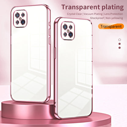 For OPPO A92s / Reno4 Z 5G Transparent Plating Fine Hole Phone Case(Purple) - OPPO Cases by buy2fix | Online Shopping UK | buy2fix
