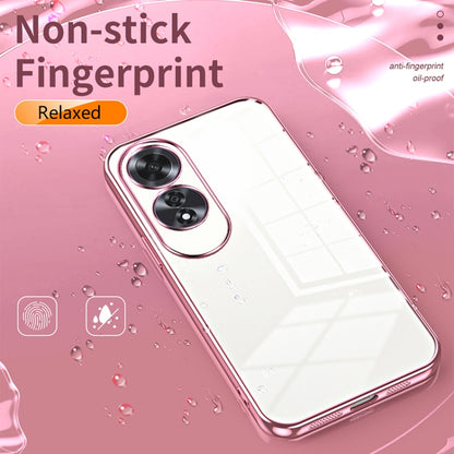 For OPPO A60 Transparent Plating Fine Hole Phone Case(Transparent) - OPPO Cases by buy2fix | Online Shopping UK | buy2fix