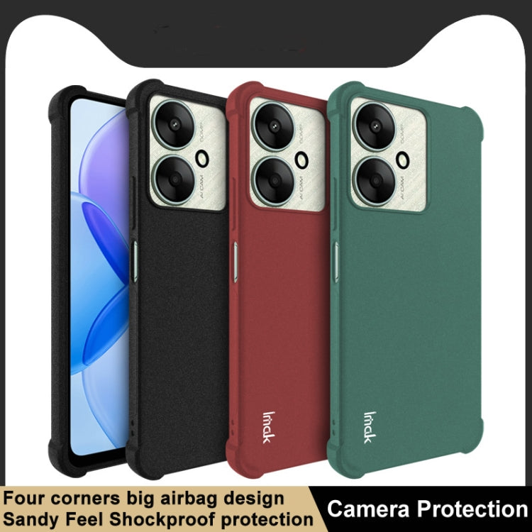 For Xiaomi Redmi 13C 5G/13R 5G imak Shockproof Airbag TPU Phone Case(Matte Green) - Xiaomi Cases by imak | Online Shopping UK | buy2fix