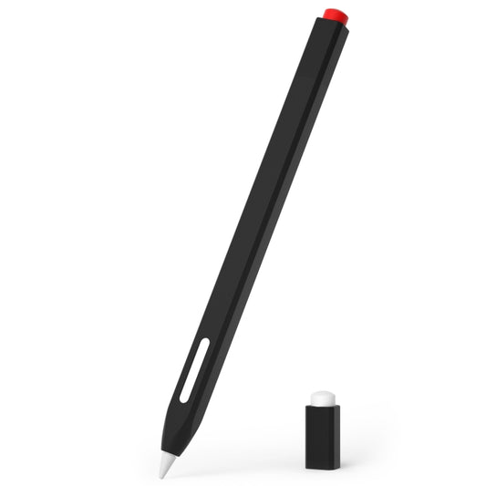 For Apple Pencil 2 Retro Pencil Style Stylus Pen Protective Case(Black) - Pencil Accessories by buy2fix | Online Shopping UK | buy2fix