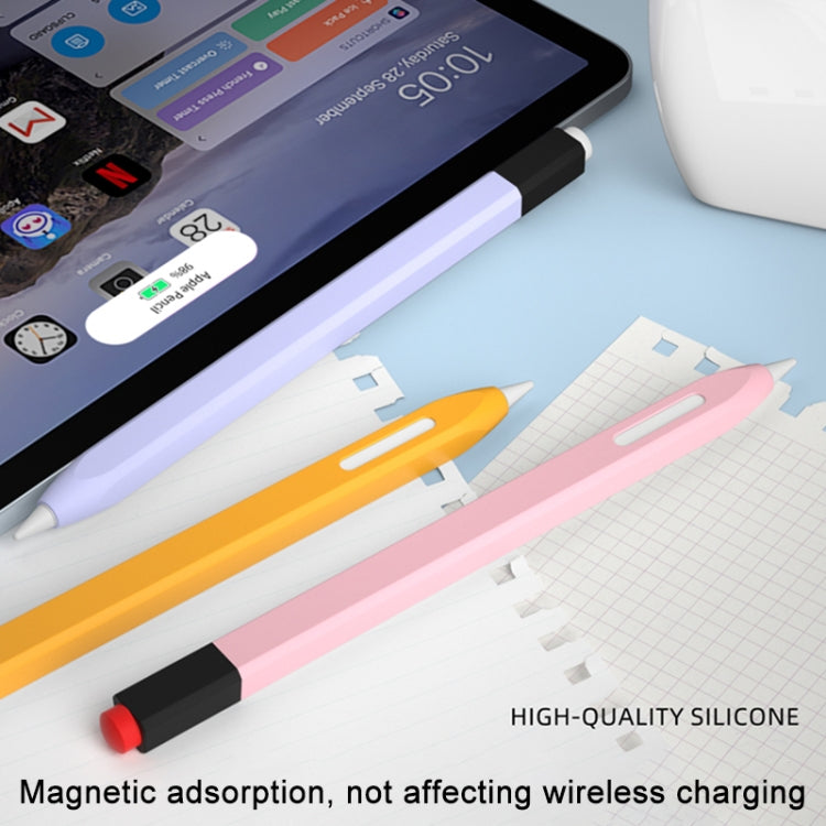 For Apple Pencil 2 Retro Pencil Style Stylus Pen Protective Case(Black) - Pencil Accessories by buy2fix | Online Shopping UK | buy2fix