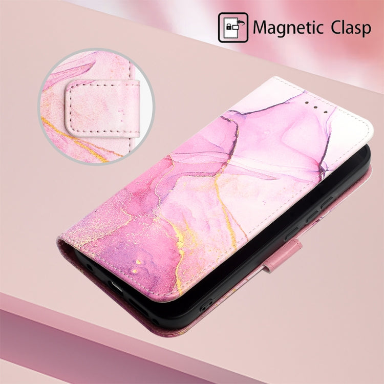 For Motorola Moto G Stylus 5G 2024 PT003 Marble Pattern Flip Leather Phone Case(Pink Purple Gold) - Motorola Cases by buy2fix | Online Shopping UK | buy2fix