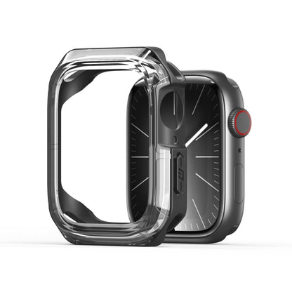 For Apple Watch 9 / 8 / 7 41mm DUX DUCIS Tamo Series Hollow PC + TPU Watch Protective Case(Transparent Black) - Watch Cases by DUX DUCIS | Online Shopping UK | buy2fix