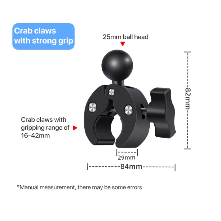 2 x Dual-heads Crab 1 x Single Heads Motorcycle Clamps Handlebar Fixed Mount 3-stage Telescopic Selfie Stick - Holder by buy2fix | Online Shopping UK | buy2fix