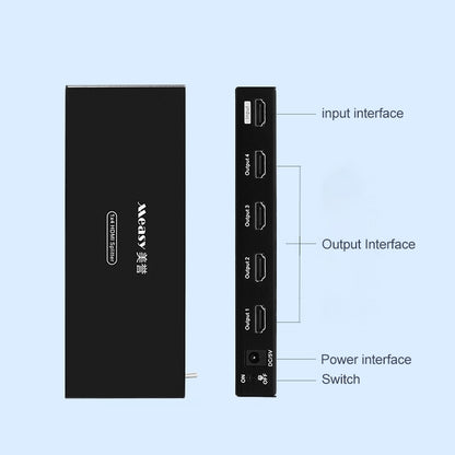 Measy SPH104 1 to 4 4K HDMI 1080P Simultaneous Display Splitter(AU Plug) - Splitter by Measy | Online Shopping UK | buy2fix