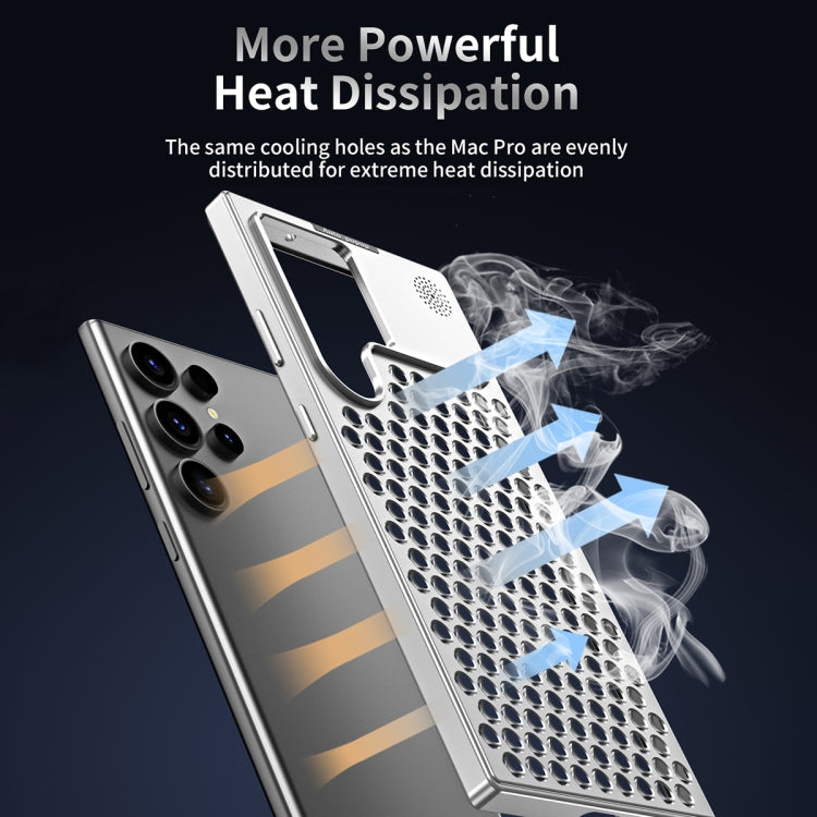 For Samsung Galaxy S24+ 5G R-JUST RJ58 Aromatherapy Metal Cooling Phone Case(Silver) - Galaxy S24+ 5G Cases by R-JUST | Online Shopping UK | buy2fix