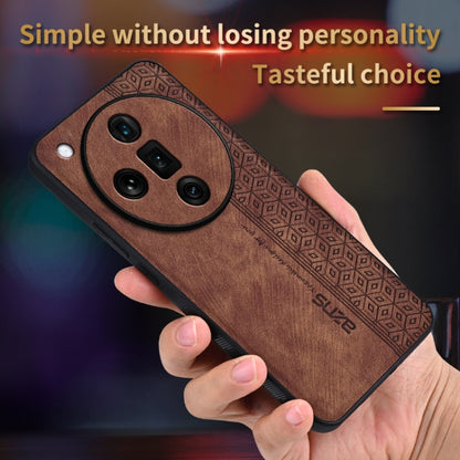 For OPPO Find X7 Ultra AZNS 3D Embossed Skin Feel Phone Case(Brown) - Find X7 Ultra Cases by AZNS | Online Shopping UK | buy2fix