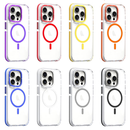 For iPhone 13 Pro Max Dual-Color Clear Acrylic Hybrid TPU MagSafe Phone Case(Grey) - iPhone 13 Pro Max Cases by buy2fix | Online Shopping UK | buy2fix