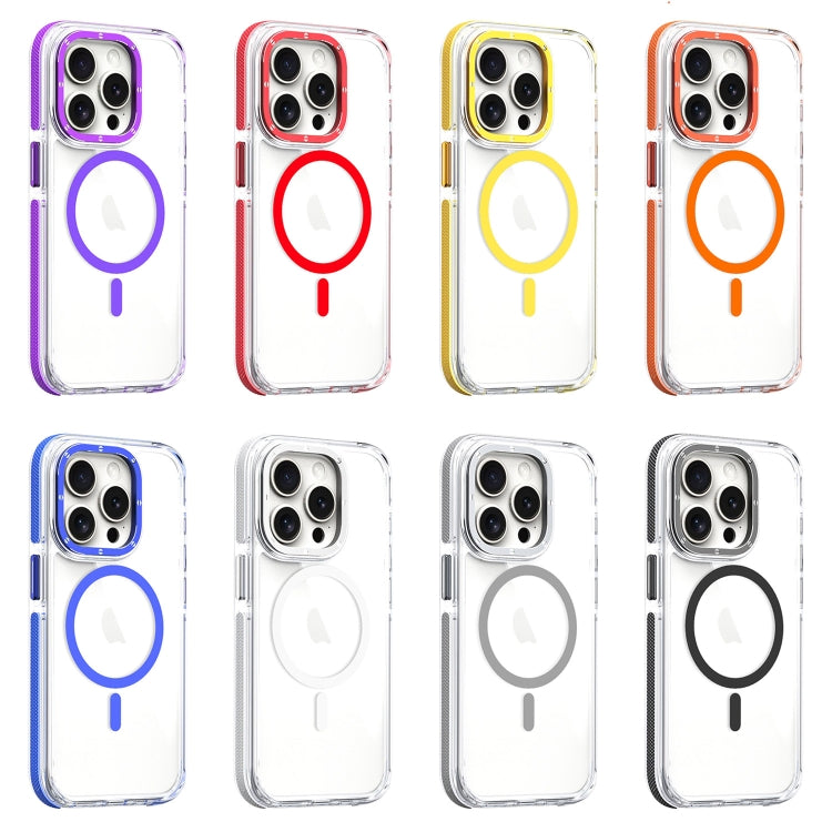 For iPhone 16 Pro Dual-Color Clear Acrylic Hybrid TPU MagSafe Phone Case(Blue) - iPhone 16 Pro Cases by buy2fix | Online Shopping UK | buy2fix