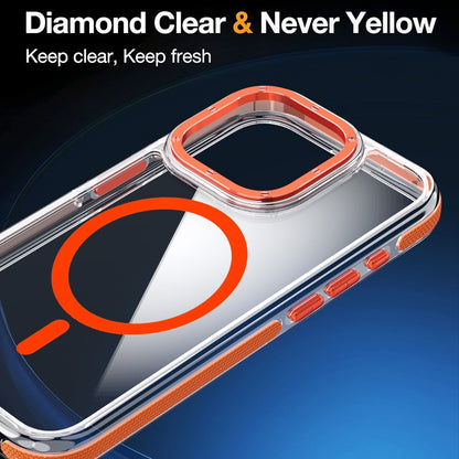 For iPhone 11 Dual-Color Clear Acrylic Hybrid TPU MagSafe Phone Case(Yellow) - iPhone 11 Cases by buy2fix | Online Shopping UK | buy2fix