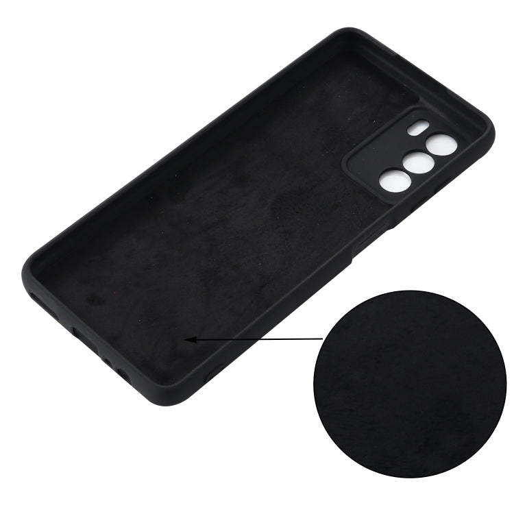 For ZTE Blade V40 Smart Pure Color Liquid Silicone Shockproof Phone Case(Black) - ZTE Cases by buy2fix | Online Shopping UK | buy2fix