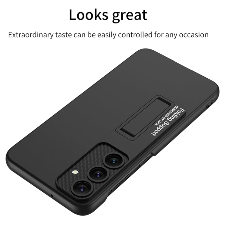 For Samsung Galaxy S24 5G GKK Ultra-thin Shockproof Phone Case with Holder(Black) - Galaxy S24 5G Cases by GKK | Online Shopping UK | buy2fix