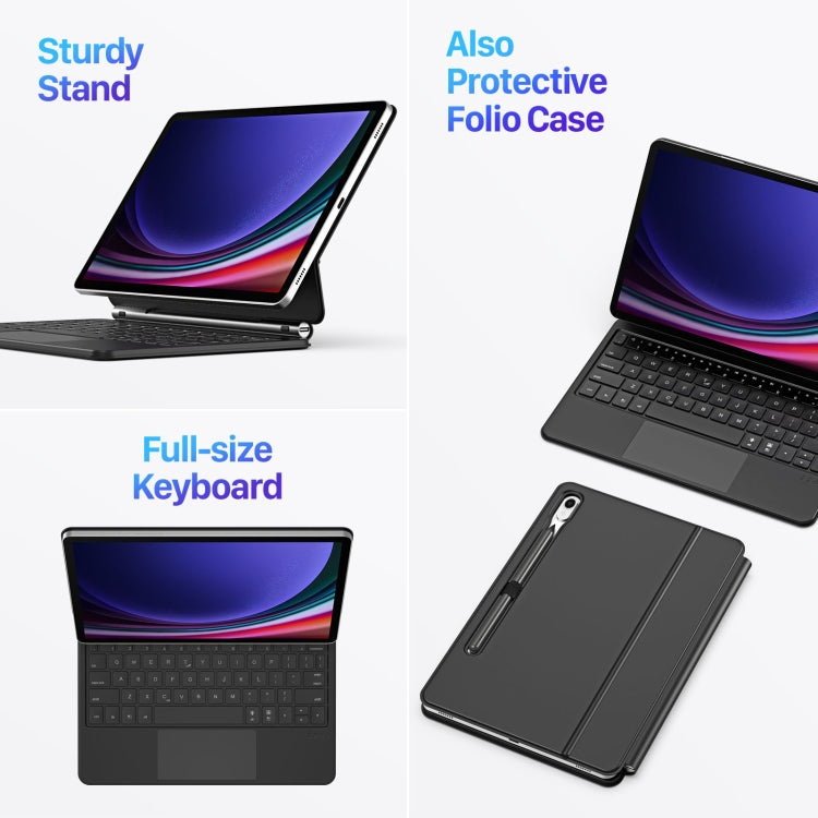 For Samsung Galaxy Tab S9 / S8 / S7 DUX DUCIS MK Series Floating Magnetic Keyboard Tablet Leather Case - Samsung Keyboard by DUX DUCIS | Online Shopping UK | buy2fix