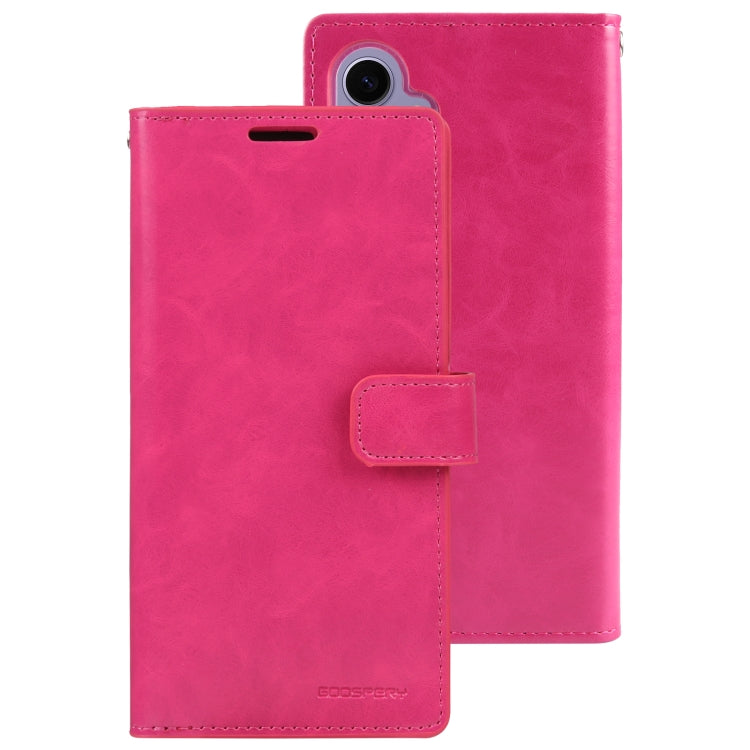 For Samsung Galaxy S24 5G GOOSPERY MANSOOR DIARY 9 Card Slots Leather Phone Case(Rose Red) - Galaxy S24 5G Cases by GOOSPERY | Online Shopping UK | buy2fix