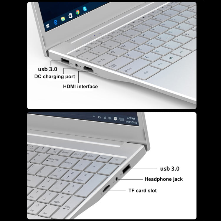 V8 15.6 inch Ultrathin Laptop, 16GB+512GB, Windows 10 Intel Jasper Lake N5095 Quad Core(Metal Gray) - Others by buy2fix | Online Shopping UK | buy2fix