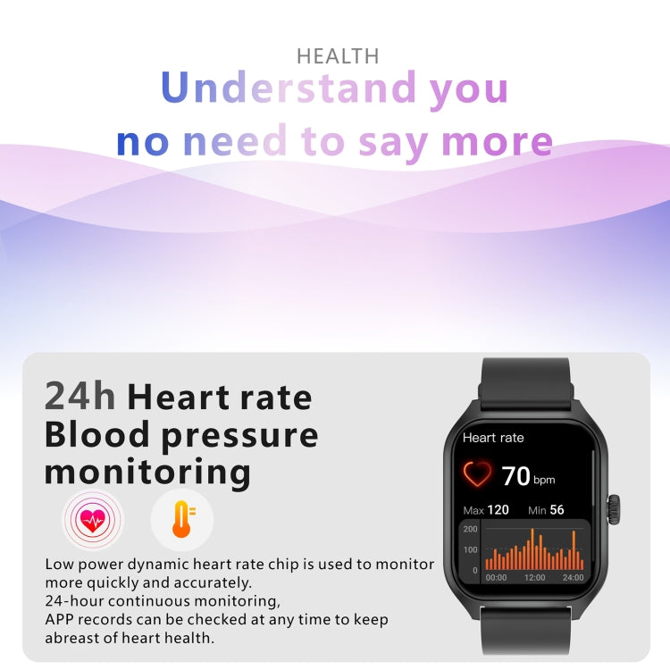 Qx5 1.96 inch BT5.2 Smart Sport Watch, Support Bluetooth Call / Sleep / Blood Oxygen / Temperature / Heart Rate / Blood Pressure Health Monitor(Black) - Smart Watches by buy2fix | Online Shopping UK | buy2fix