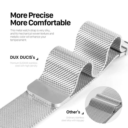 For Apple Watch Series 7 45mm DUX DUCIS Milanese Pro Series Stainless Steel Watch Band(Silver) - Watch Bands by DUX DUCIS | Online Shopping UK | buy2fix