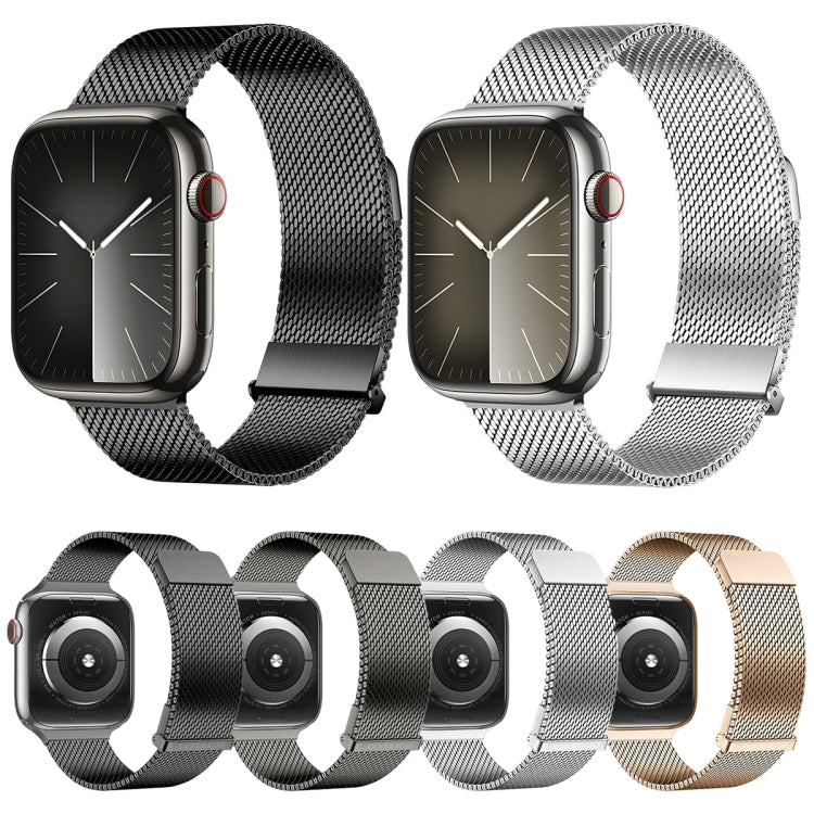 For Apple Watch Series 9 41mm DUX DUCIS Milanese Pro Series Stainless Steel Watch Band(Silver) - Watch Bands by DUX DUCIS | Online Shopping UK | buy2fix