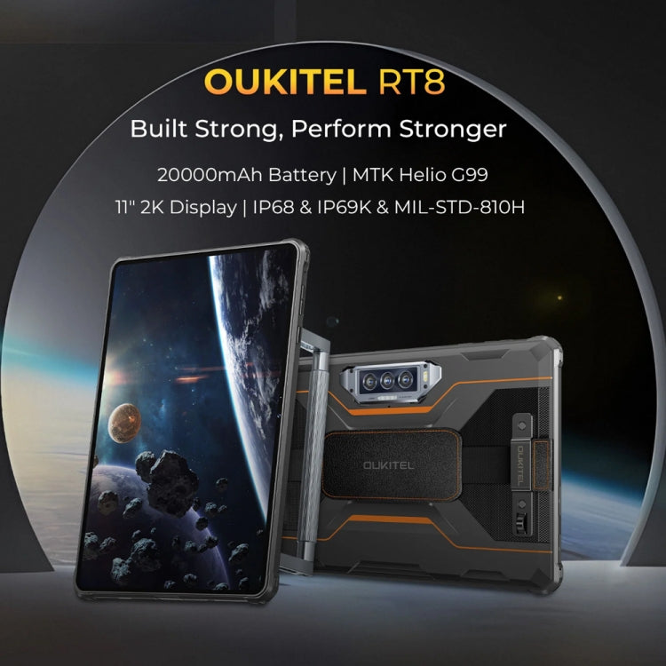 [HK Warehouse] OUKITEL RT8 4G Network IP68/IP69K Rugged Tablet, 6GB+256GB, 11 inch Android 13 MediaTek Helio G99 Quad Core Support Dual SIM, EU Plug(Black) - Other by OUKITEL | Online Shopping UK | buy2fix