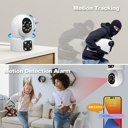 SriHome SH049 2MP + 2MP Humanoid Tracking Smart Night Vision Dual Lens HD IP Camera(US Plug) - Wireless Camera by SriHome | Online Shopping UK | buy2fix