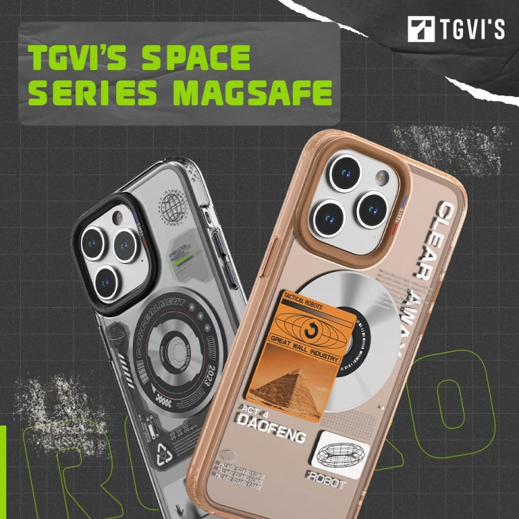 For iPhone 15 Plus TGVIS Space Series Explore Laser CD MagSafe Magnetic Phone Case(Silver) - iPhone 15 Plus Cases by TGVIS | Online Shopping UK | buy2fix