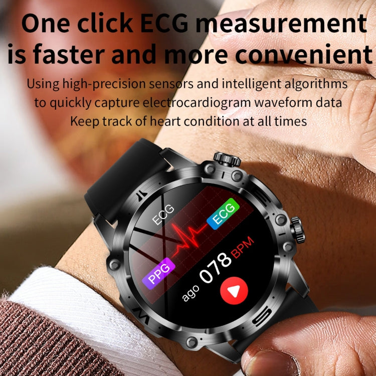 ET482 1.43 inch AMOLED Screen Sports Smart Watch Support Bluethooth Call /  ECG Function(Red Silicone Band) - Smart Watches by buy2fix | Online Shopping UK | buy2fix