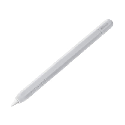 For Apple Pencil (USB-C) Solid Color Silicone Protective Case(White) - Pencil Accessories by buy2fix | Online Shopping UK | buy2fix