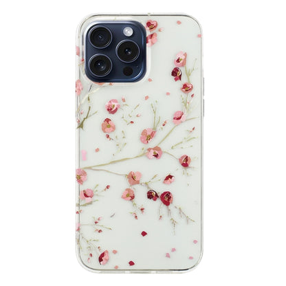 For iPhone 16 Pro Colorful Painting Pattern TPU Phone Case(Red Flowers) - iPhone 16 Pro Cases by buy2fix | Online Shopping UK | buy2fix