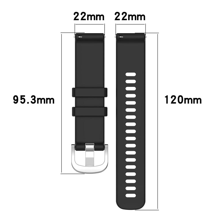 For Xiaomi Watch 2 Liquid Glossy Silver Buckle Silicone Watch Band(Black) - Watch Bands by buy2fix | Online Shopping UK | buy2fix