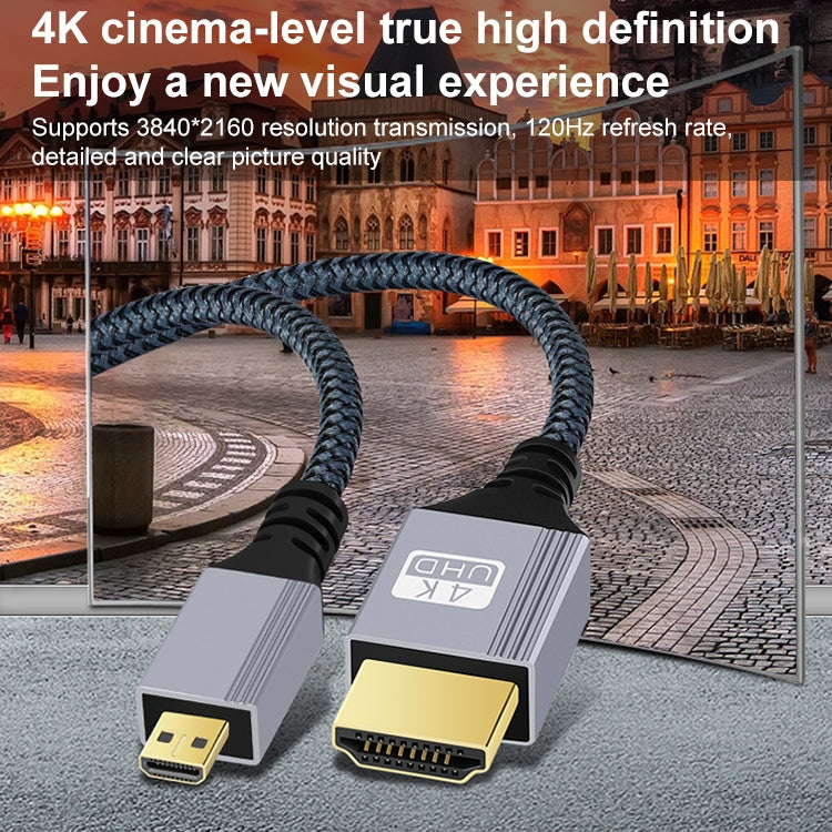 HDTV to Micro HDTV 4K 120Hz Computer Digital Camera HD Video Adapter Cable, Length:1.5m - Cable by buy2fix | Online Shopping UK | buy2fix