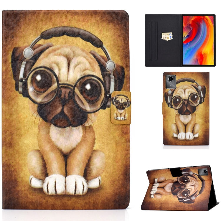 For Lenovo Tab M11 / Xiaoxin Pad 11 2024 Electric Pressed Colored Drawing Smart Leather Tablet Case(Dog) - Lenovo by buy2fix | Online Shopping UK | buy2fix