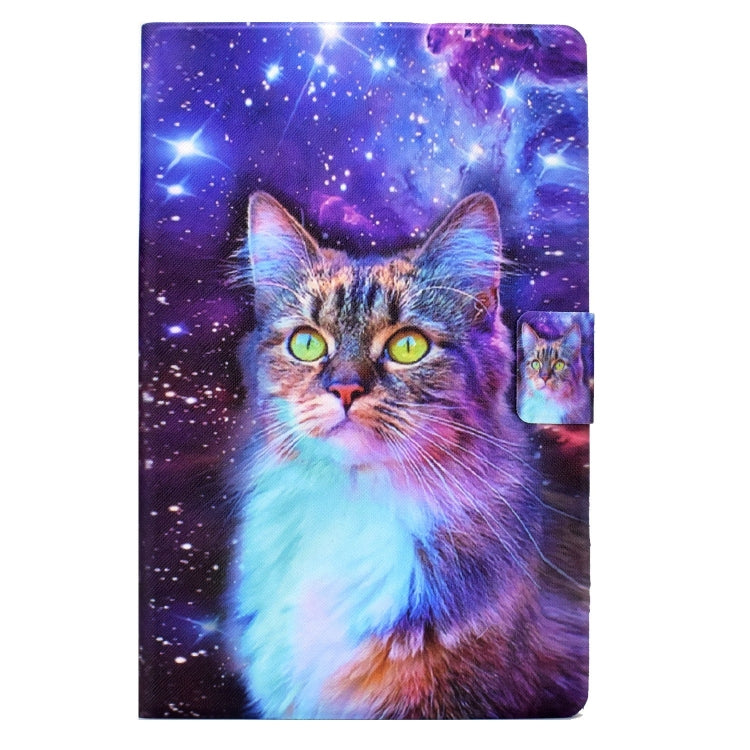 For Lenovo Tab M11 / Xiaoxin Pad 11 2024 Electric Pressed Colored Drawing Smart Leather Tablet Case(Star Cat) - Lenovo by buy2fix | Online Shopping UK | buy2fix