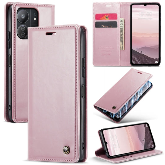 For Xiaomi Redmi 13C CaseMe 003 Crazy Horse Texture Flip Leather Phone Case(Pink) - Xiaomi Cases by CaseMe | Online Shopping UK | buy2fix