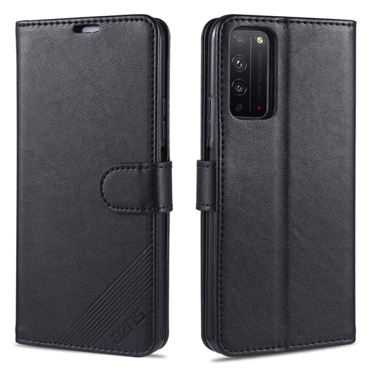 For Huawei Honor X10 5G AZNS Sheepskin Texture Horizontal Flip Leather Case with Holder & Card Slots & Wallet(Black) - Honor Cases by AZNS | Online Shopping UK | buy2fix