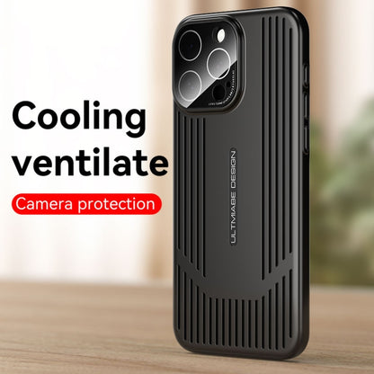 For iPhone 16 Ice Sense Heat Dissipation Electroplating Frosted Phone Case(Black) - iPhone 16 Cases by buy2fix | Online Shopping UK | buy2fix