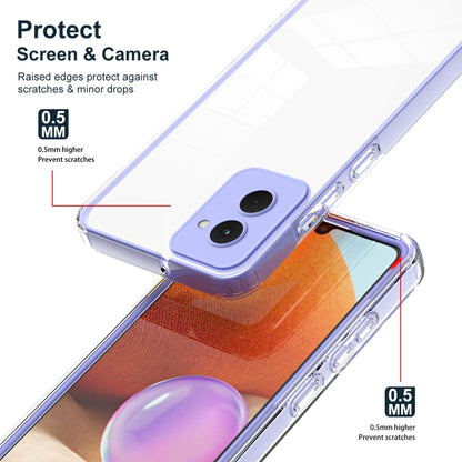For Motorola Moto G Power 5G 2024 3 in 1 Clear TPU Color PC Frame Phone Case(Purple) - Motorola Cases by buy2fix | Online Shopping UK | buy2fix