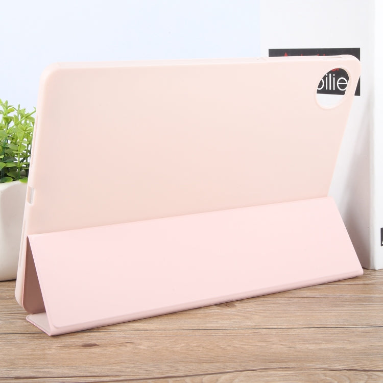 For Huawei MatePad Pro 11 2022/2024 Tri-fold Silicone Leather Tablet Case(Pink) - Huawei by buy2fix | Online Shopping UK | buy2fix