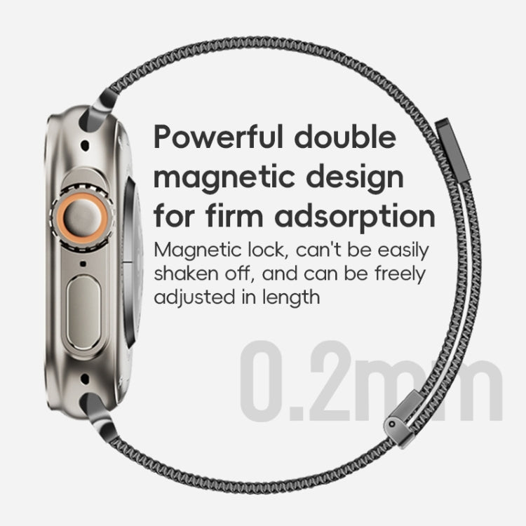 For Apple Watch SE 2022 44mm ZGA Milanese Magnetic Metal Watch Band(Silver) - Watch Bands by ZGA | Online Shopping UK | buy2fix