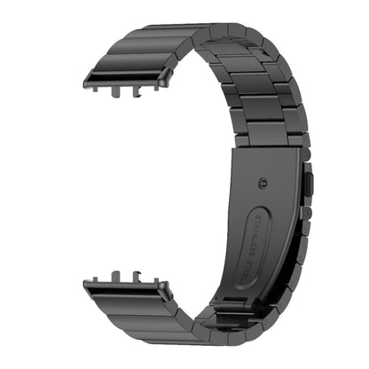 For Samsung Galaxy Fit 3 Mijobs Bamboo Metal Watch Band(Black) - Watch Bands by MIJOBS | Online Shopping UK | buy2fix