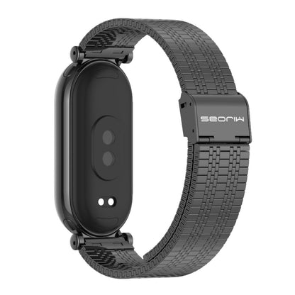 For Xiaomi Mi Band 8 Mijobs GT4 Metal Watch Band(Black) - Watch Bands by MIJOBS | Online Shopping UK | buy2fix