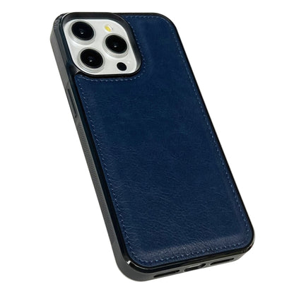 For iPhone 16 Pro Max Cowhide Texture Back Cover Phone Case(Royal Blue) - iPhone 16 Pro Max Cases by buy2fix | Online Shopping UK | buy2fix