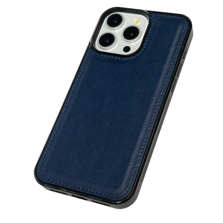 For iPhone 16 Pro Max Cowhide Texture Back Cover Phone Case(Royal Blue) - iPhone 16 Pro Max Cases by buy2fix | Online Shopping UK | buy2fix