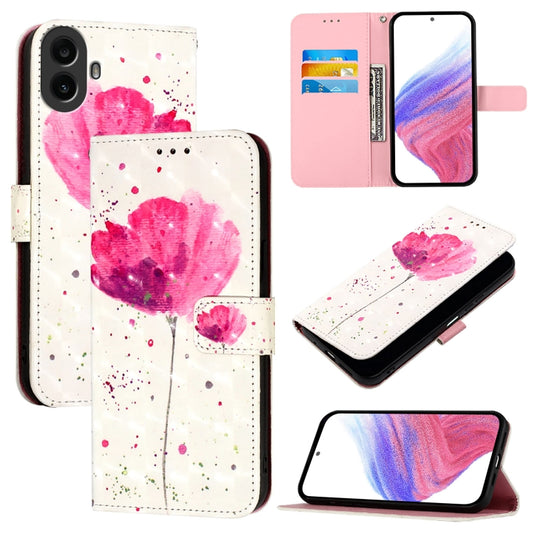 For Nothing CMF Phone 1 3D Painting Horizontal Flip Leather Phone Case(Flower) - More Brand by buy2fix | Online Shopping UK | buy2fix