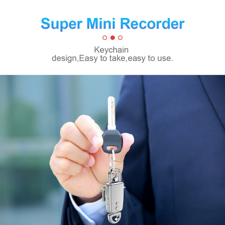 JNN S20 Zinc Alloy Keychain Voice Recorder, Memory:8GB(Black) - Other Style by JNN | Online Shopping UK | buy2fix