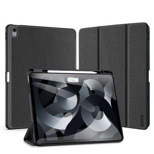 For iPad Air 13 2024 DUX DUCIS Domo Series Cloth Texture Magnetic Leather Tablet Case(Black) - iPad Air 13 2024 Cases by DUX DUCIS | Online Shopping UK | buy2fix