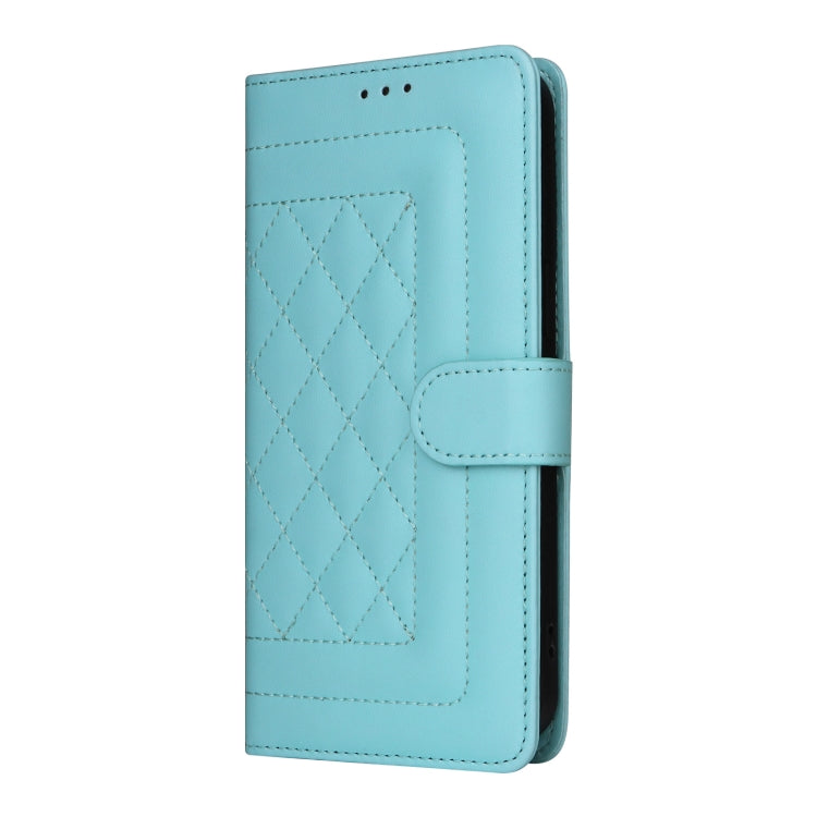 For iPhone 16 Pro Max Diamond Lattice Leather Flip Phone Case(Mint Green) - iPhone 16 Pro Max Cases by buy2fix | Online Shopping UK | buy2fix